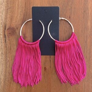 Women’s Gold-toned Hoop Fringed Earrings